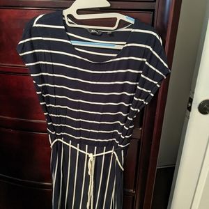 Black and white stripes dress